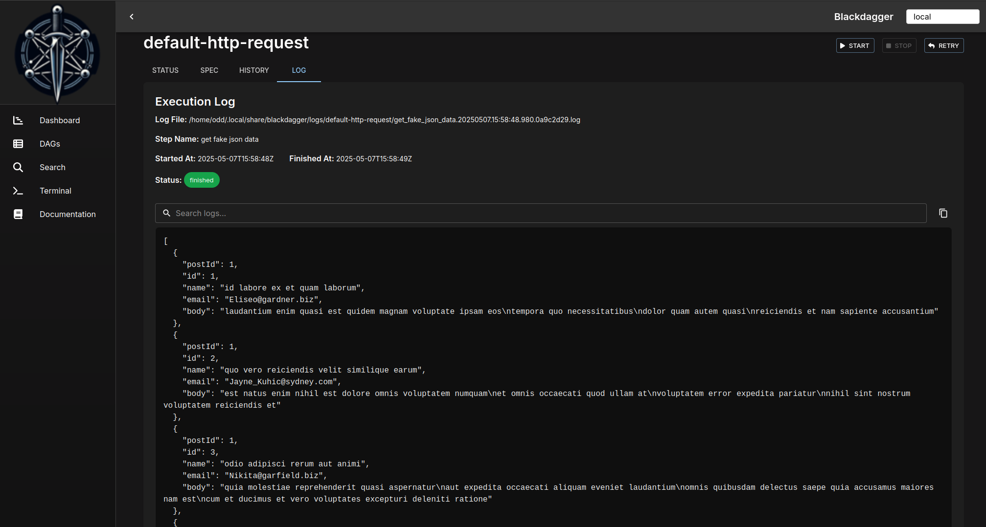 DAG Execution Log